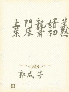 上门龙婿叶辰 叶辰萧初然最新