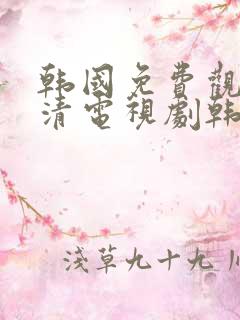 韩国免费观看高清电视剧韩剧两个女