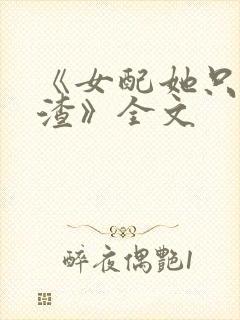 《女配她只想被渣》全文