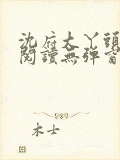 沈府大丫头全文阅读无弹窗