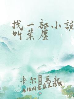 找一部小说主角叫叶尘