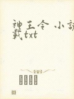 神王令 小说下载txt