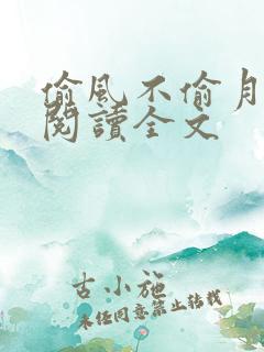 偷风不偷月免费阅读全文
