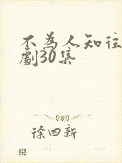 不为人知往事短剧30集