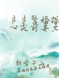 步步惊婚总裁的心尖前妻免费阅读 步步惊婚总裁的心尖前妻免费阅读