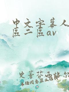 中文字幕人妻一区二区av