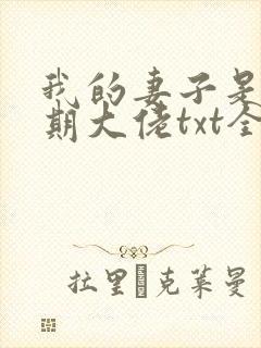 我的妻子是大乘期大佬txt全本