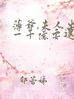 薄爷,夫人出价一千亿要退婚有声书