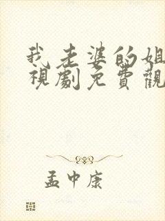 我老婆的姐姐电视剧免费观看