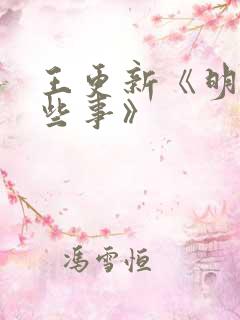王更新《明朝那些事》