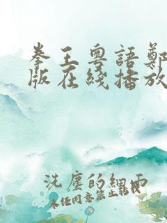 拳王粤语郑嘉颖版在线播放
