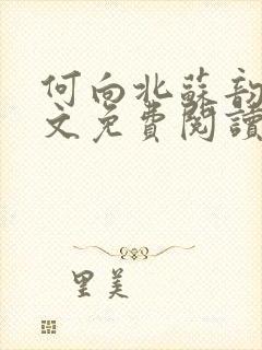 何向北苏韵婉全文免费阅读最新章节更新