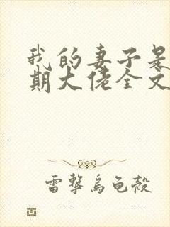 我的妻子是大乘期大佬全文下载
