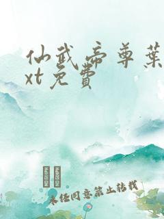 仙武帝尊叶辰txt免费
