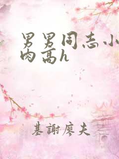 男男同志小说纯肉高h