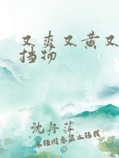 又爽又黄又无遮挡物