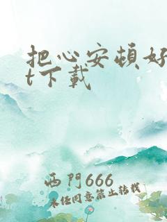 把心安顿好txt下载