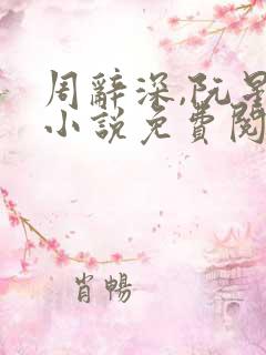 周辞深,阮星晚小说免费阅读无弹窗