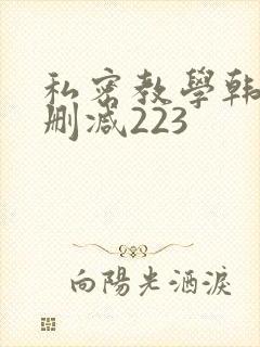 私密教学韩漫无删减223
