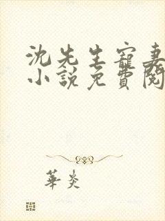 沈先生宠妻有方小说免费阅读