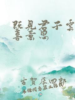 既见君子云胡不喜意思