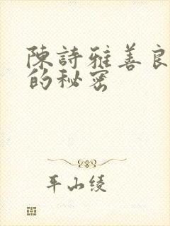 陈诗雅善良阿姨的秘密