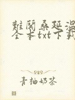 难哄桑延温以凡全本txt下载