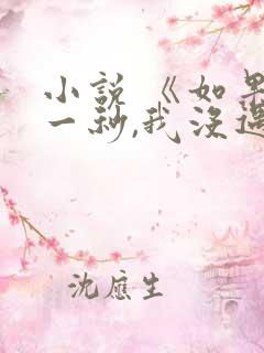小说 《如果这一秒,我没遇见你》