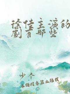 徐佳主演的电视剧有哪些