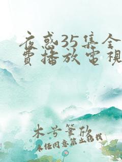夜惑35集全免费播放电视剧