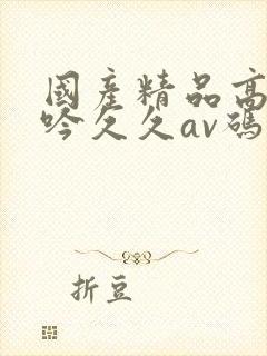 国产精品高潮呻吟久久av码