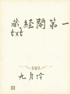藏经阁第一版主txt
