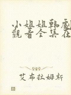 小姐姐韩剧免费观看全集在线高清
