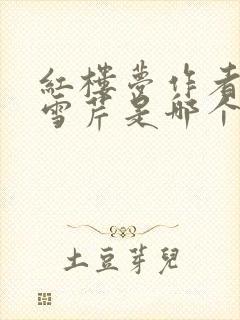 红楼梦作者是曹雪芹是哪个朝代的