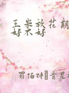 玉米放花期浇水好不好