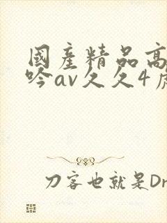 国产精品高潮呻吟av久久4虎