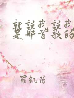 就说我说我爱你是哪首歌的歌词