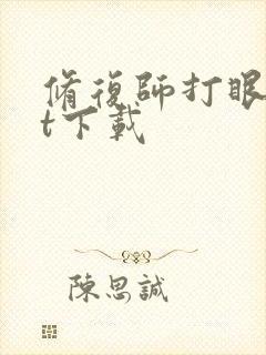 修复师打眼txt下载