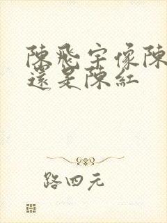 陈飞宇像陈凯歌还是陈红