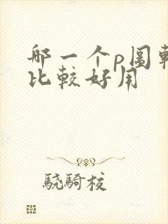 哪一个p图软件比较好用