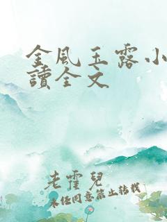 金风玉露小说阅读全文