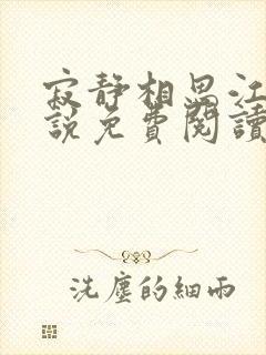 寂静相思江姨小说免费阅读
