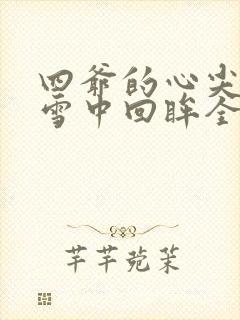 四爷的心尖宠妃雪中回眸全文在线阅读
