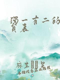独一有二的她演员表