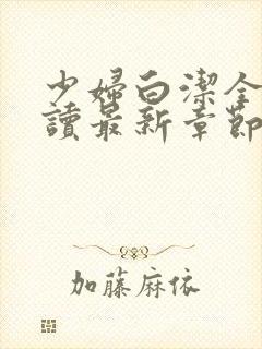 少妇白洁全文阅读最新章节