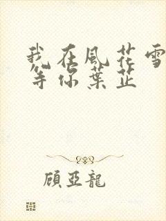 我在风花雪月里等你叶芷