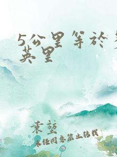 5公里等于多少英里