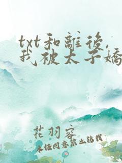 txt和离后,我被太子娇养了