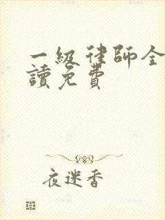 一级律师全文阅读免费