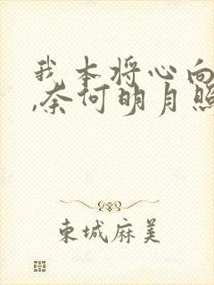 我本将心向明月,奈何明月照沟渠什么意思